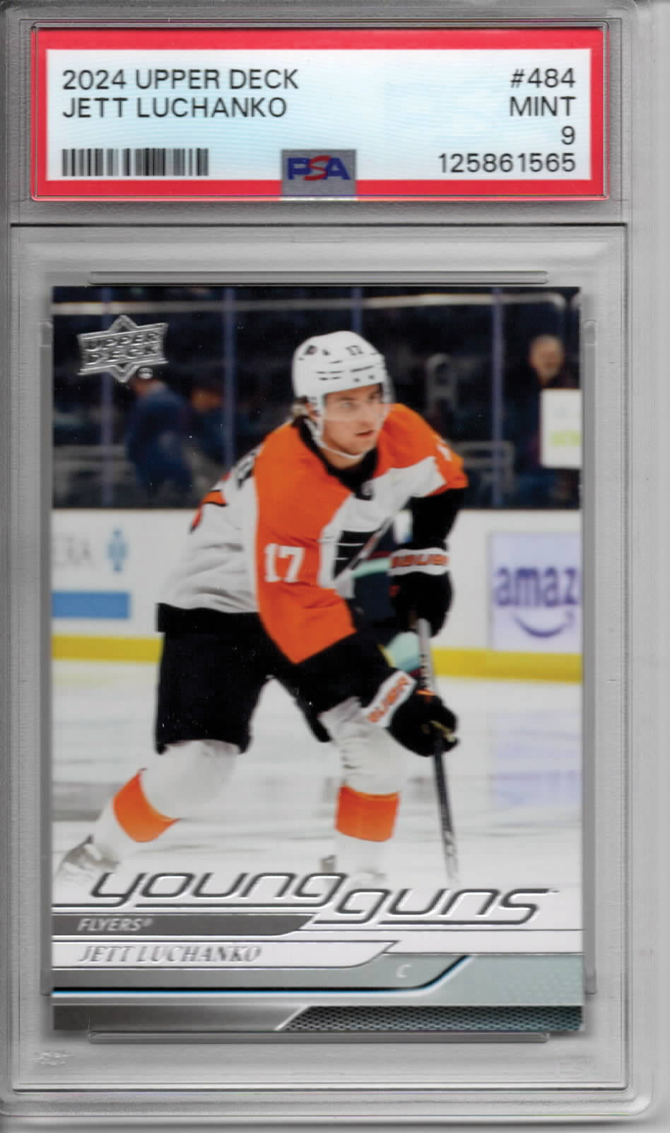 NHL - 2024 Upper Deck Young Guns - Jett Luchanko - #484 - MINT - PSA 9