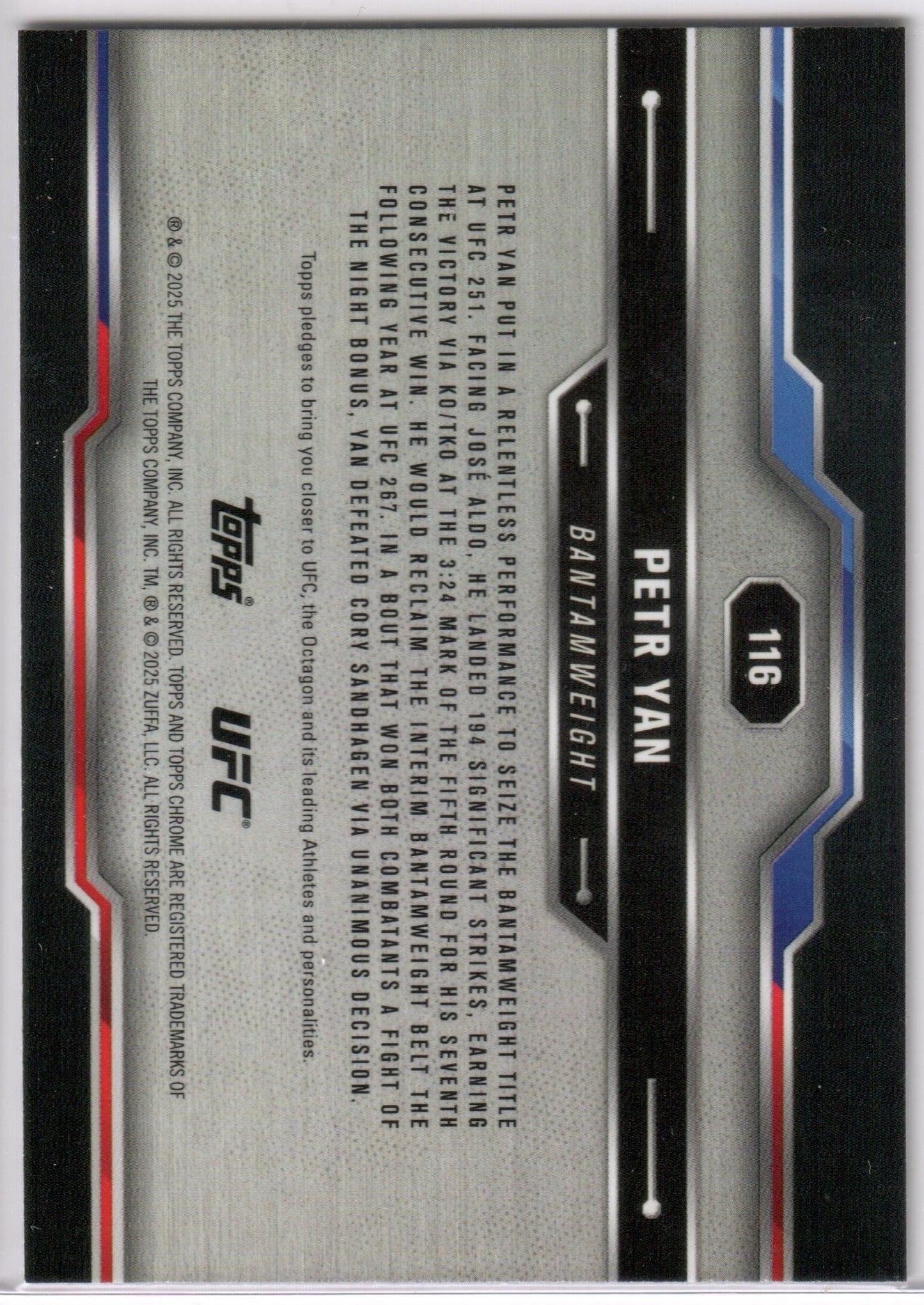 UFC - 2025 Topps Chrome - Petr Yan - X-FRACTOR - #116 - NM