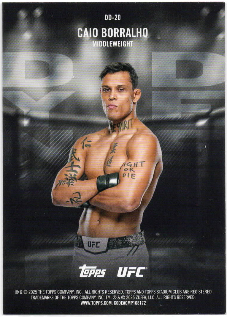 UFC - 2025 Stadium Club - Caio Borralho - Dynasty - #DD-20 - NM/M