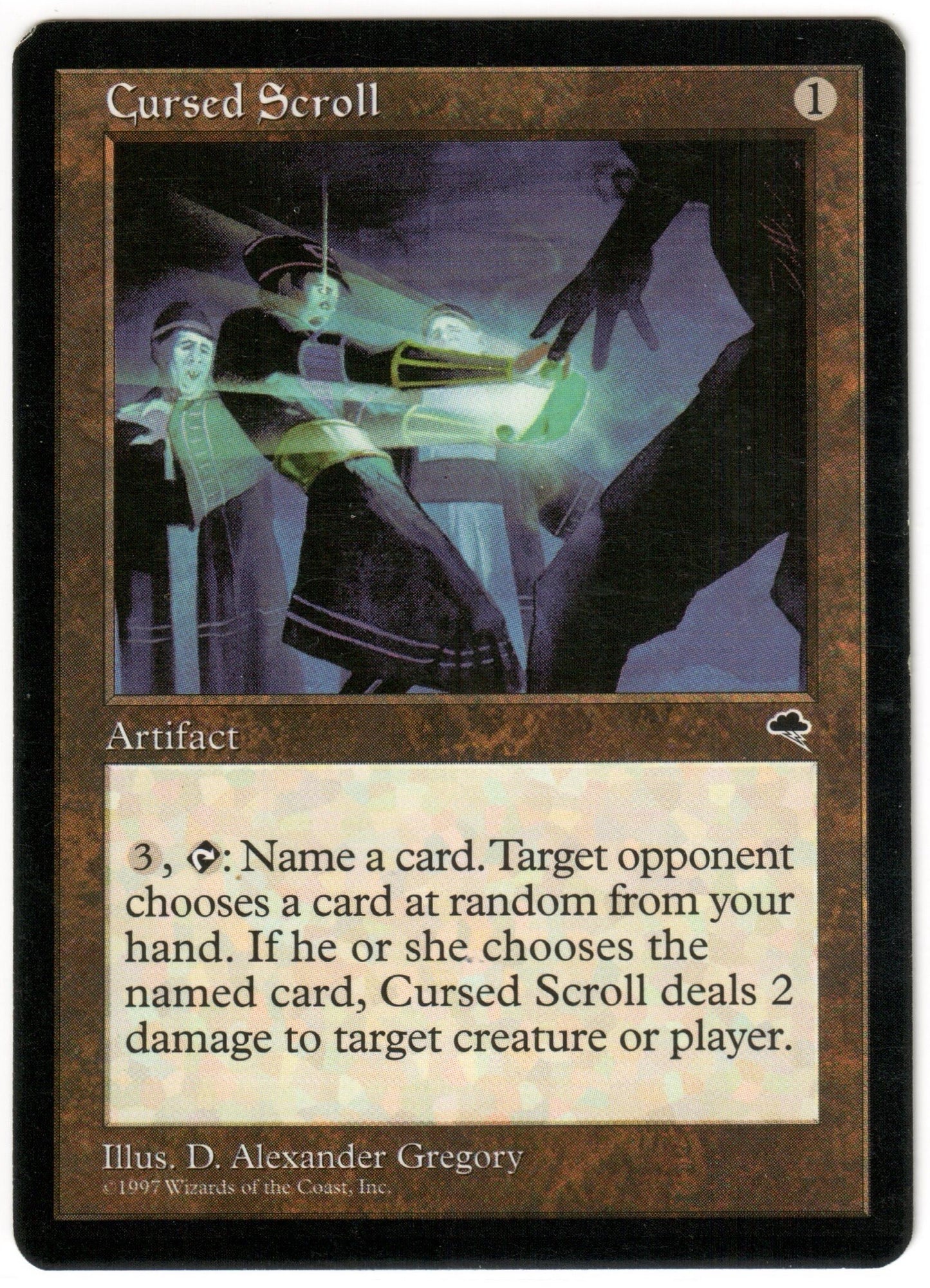 Magic the Gathering - Cursed Scroll - RARE - Tempest - Lightly Played