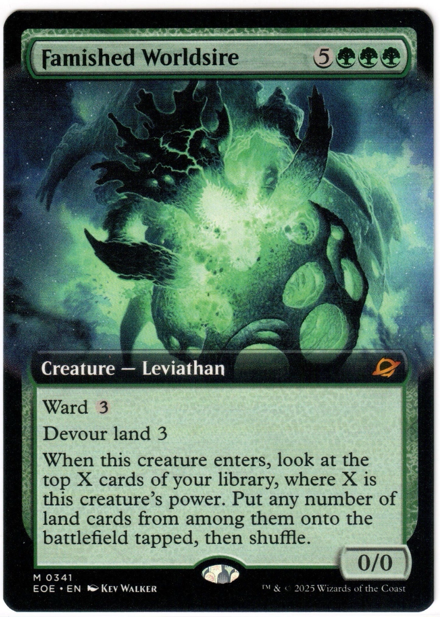 Magic the Gathering - Famished Worldsire Extended Art - MYTHIC - Edge of Eternities - Mint
