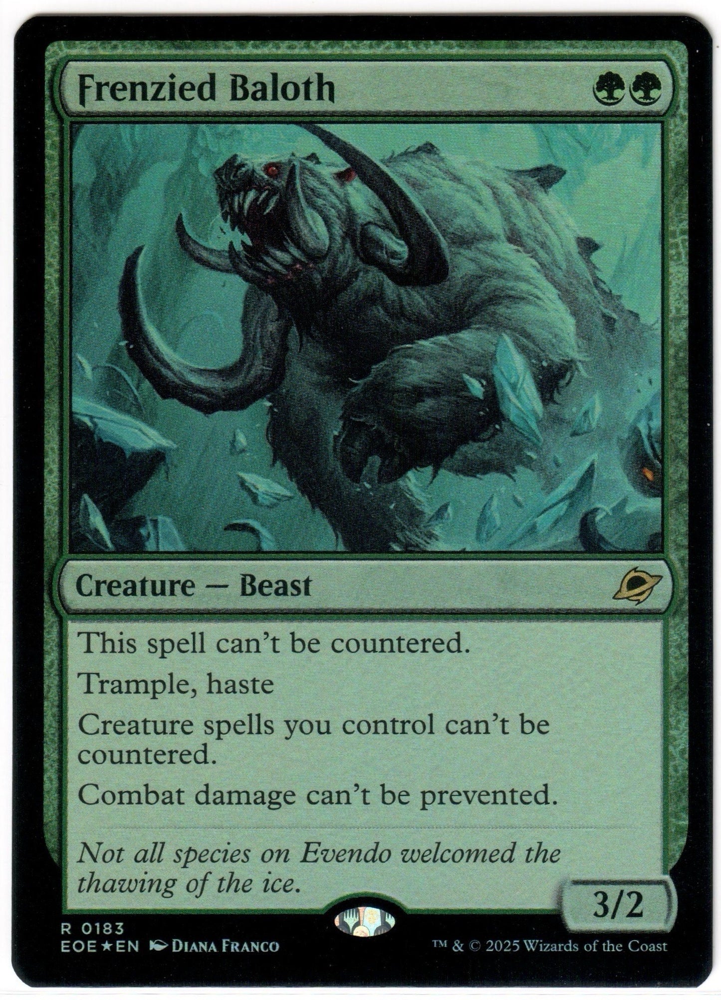 Magic the Gathering - Frenzied Baloth - Foil - RARE - Edge of Eternities - Mint
