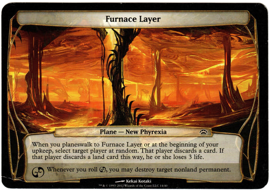 Magic the Gathering - Furnace Layer (Oversized) - Planechase 2012 - Moderately Played