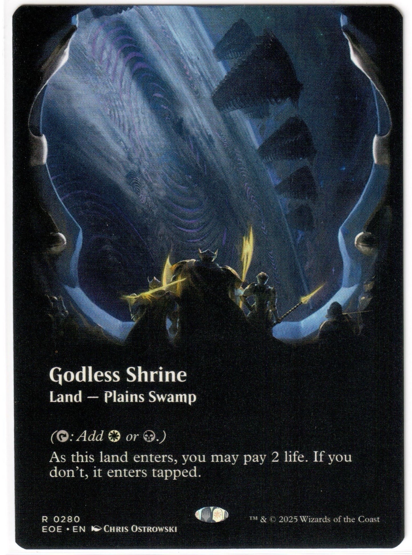 Magic the Gathering - Godless Shrine Borderless - RARE - Edge of Eternities - Mint