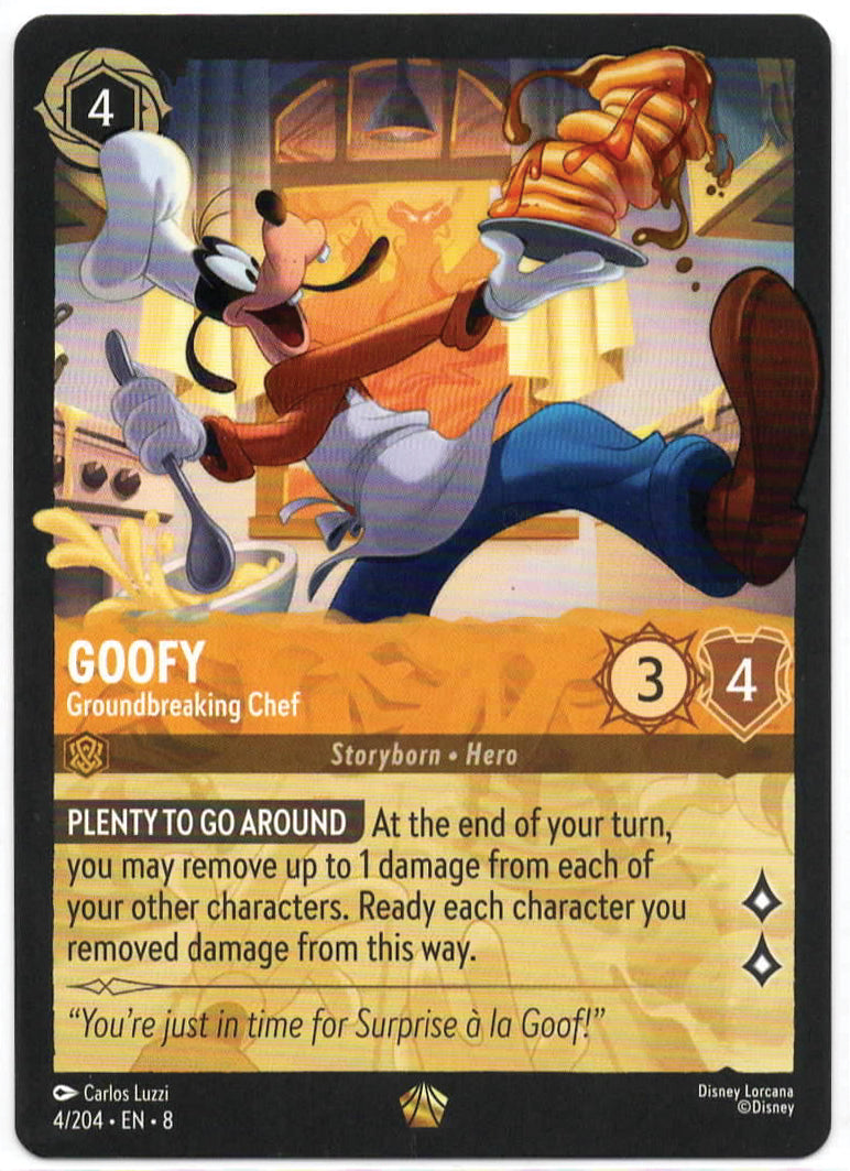 Lorcana - Goofy - Groundbreaking Chef - 4/204 - LEGENDARY - Reign of Jafar - Mint/Near Mint