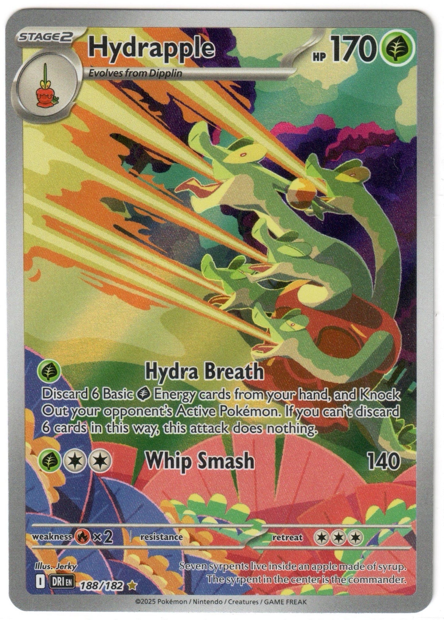 Pokemon TCG - Hydrapple - 188/182 - SV10: Destined Rivals - Illustration Rare - Mint