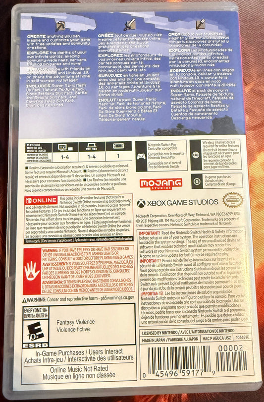 Nintendo Switch - Minecraft - Used - Like New