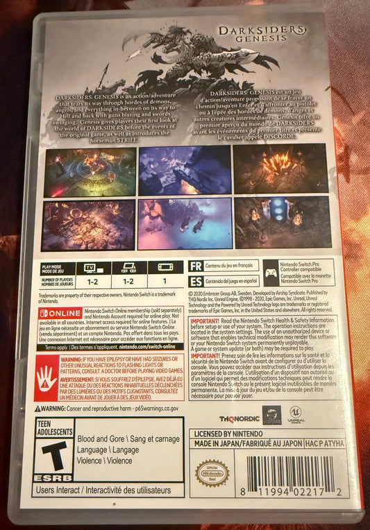 Nintendo Switch - Darksiders Genesis - Used- Like New