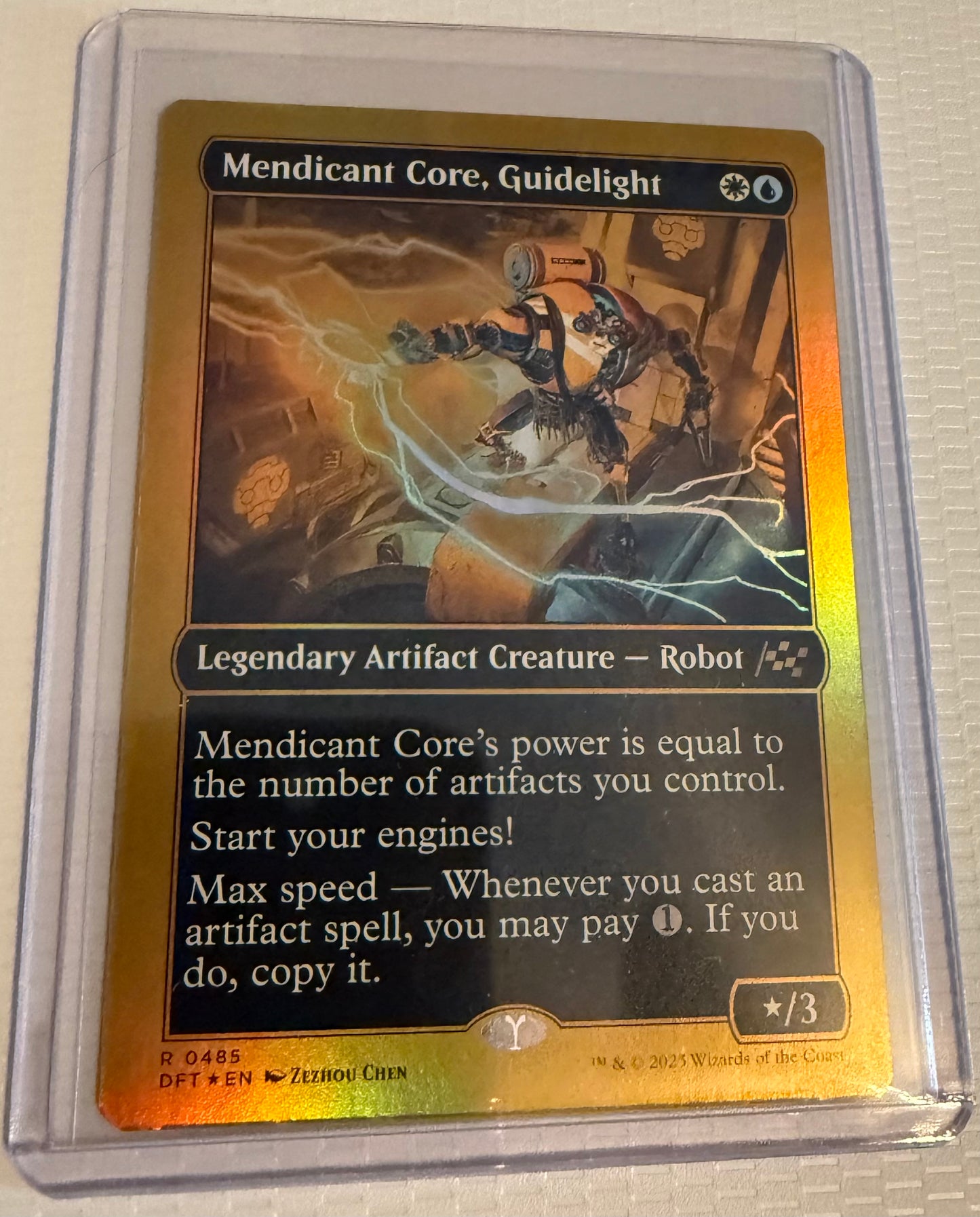 Magic the Gathering - Mendicant Core, Guidelight  First-Place Foil - RARE - Aetherdrift - Mint