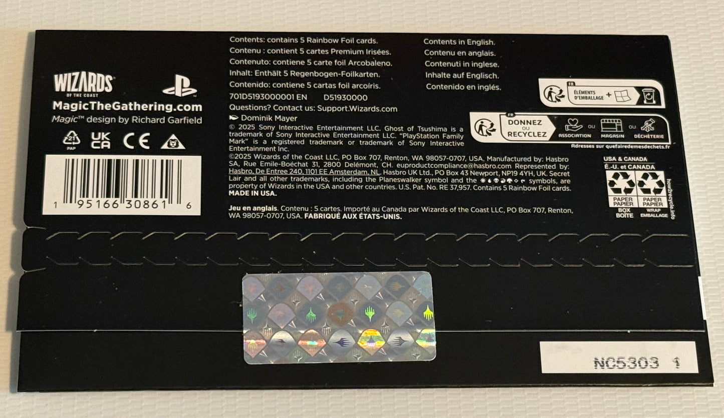 Secret Lair x Ghost of Tsushima Rainbow Foil Set - New/Sealed