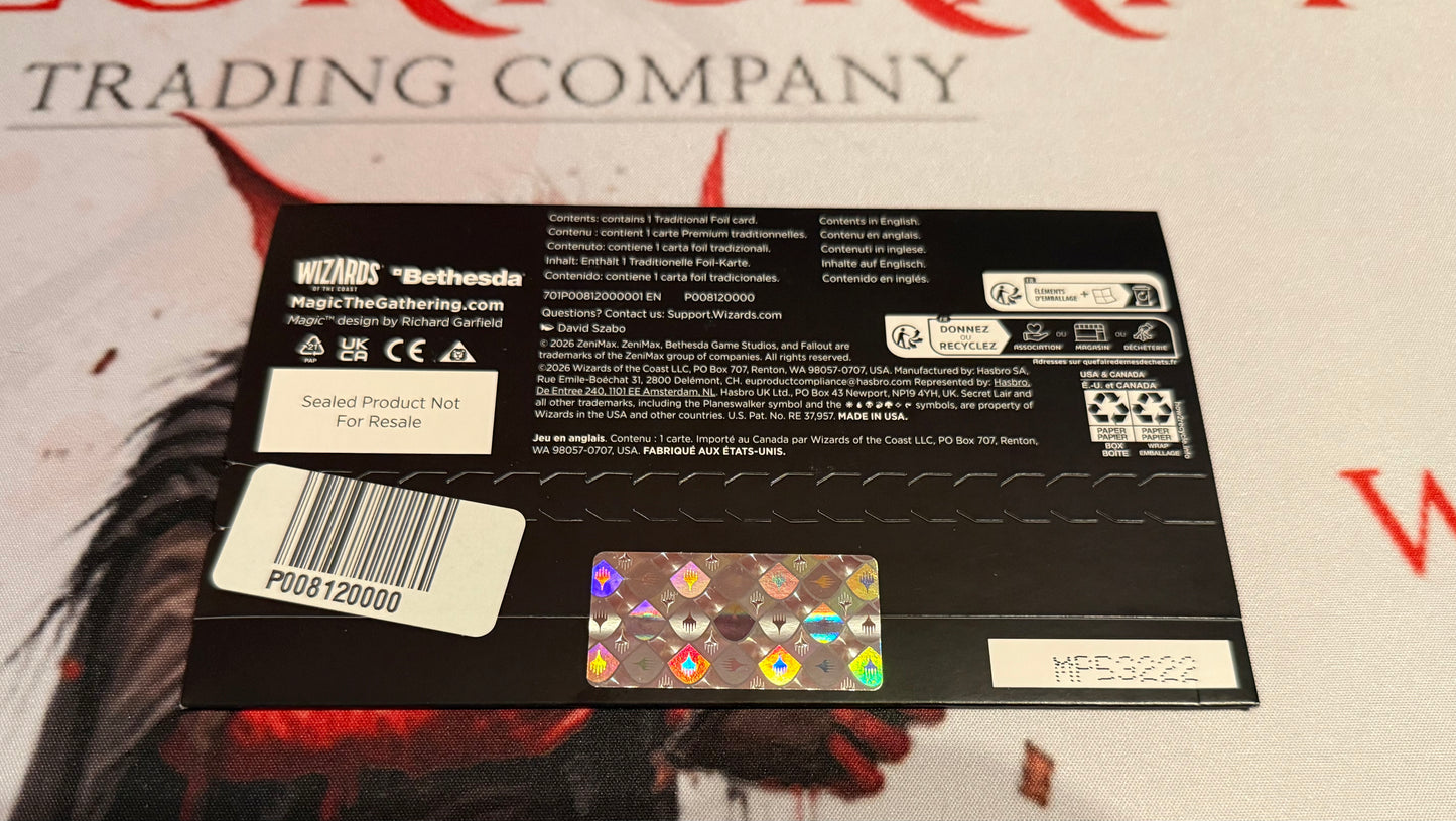 Secret Lair x Fallout: Silver Shroud Costume FOIL PROMO - New/Sealed