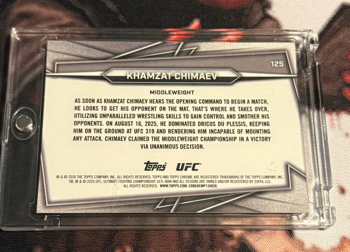 UFC - 2026 Topps Chrome - Khamzat Chimaev Orange /25 Base - #125 - NM/M