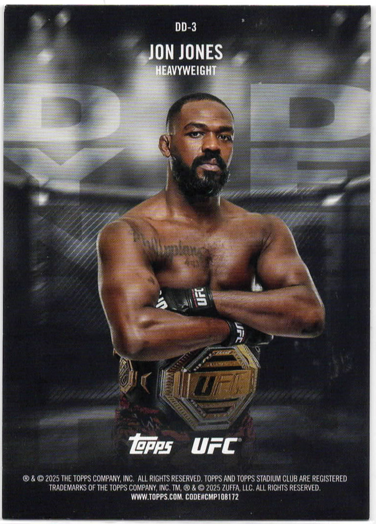 UFC - 2025 Stadium Club - Jon Jones - Dynasty - #DD-3 - NM/M