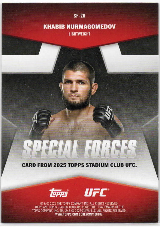 UFC - 2025 Stadium Club - Khabib Nurmagomedov - Special Forces - #SF-26 - NM