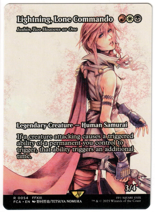Magic the Gathering - Lightning, Lone Commando - Isshin, Two Heavens as One - RARE - Final Fantasy - Mint