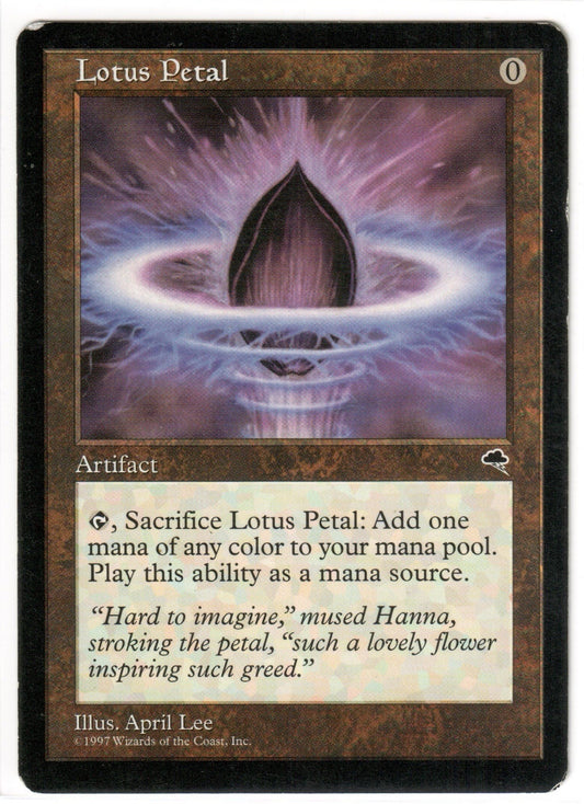 Magic the Gathering - Lotus Petal - Tempest - Lotus Petal - Moderately Played