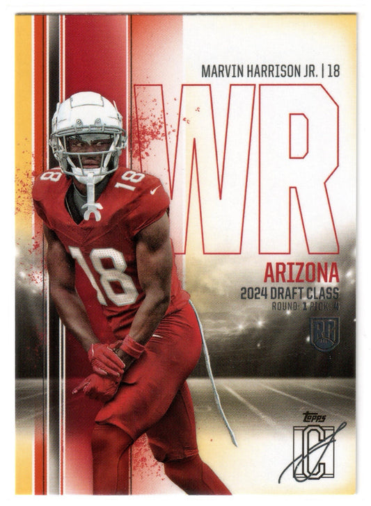 NFL - 2024 Topps Signature Class - Marvin Harrison Jr (61) - Yellow/Red - Mint