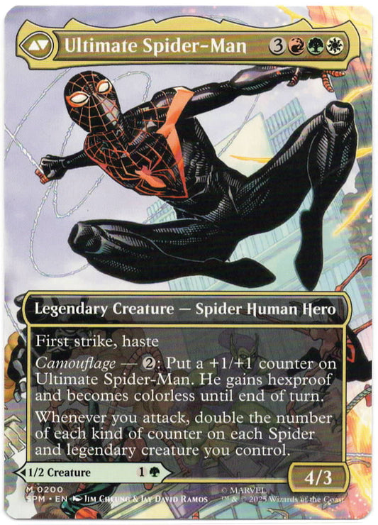 Magic the Gathering - Miles Morales Borderless - 200 - MYTHIC - Spider-Man - Mint