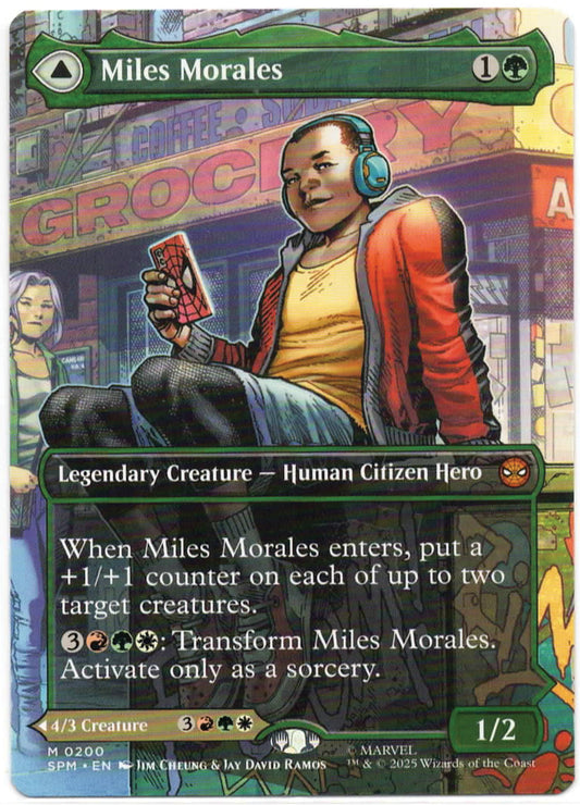 Magic the Gathering - Miles Morales Borderless - 200 - MYTHIC - Spider-Man - Mint