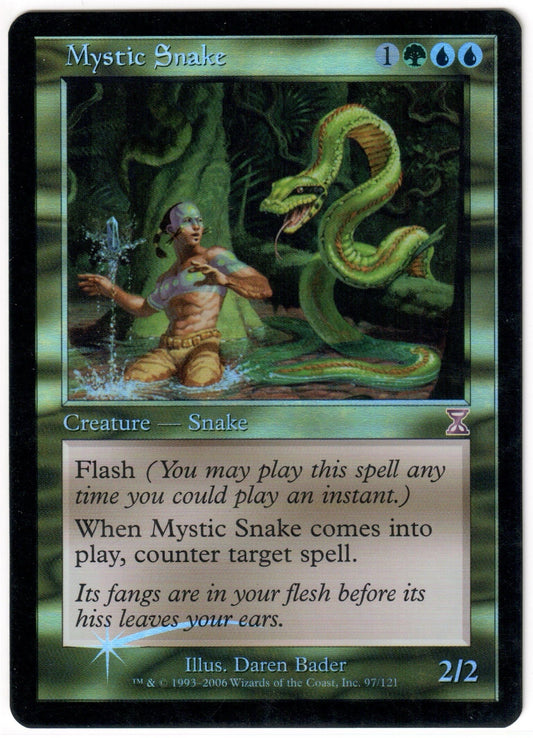 Magic the Gathering - Mystic Snake FOIL - Timeshifted - Lightly Played