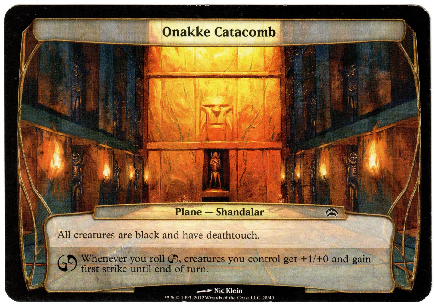 Magic the Gathering - Onakke Catacomb (Oversized) - Planechase 2012 - Lightly Played