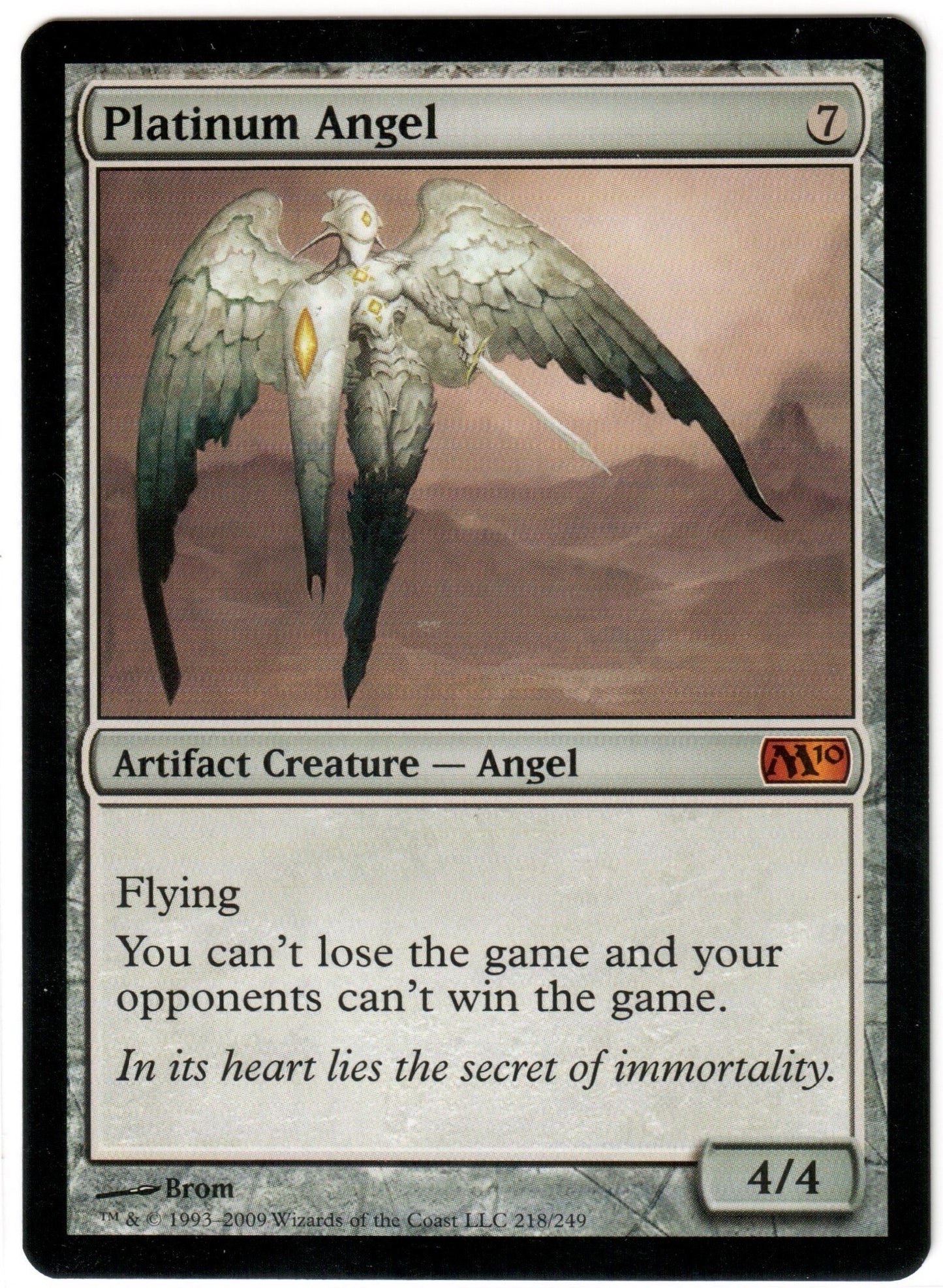 Magic the Gathering - Platinum Angel - MYTHIC - Magic 2010 - Near Mint