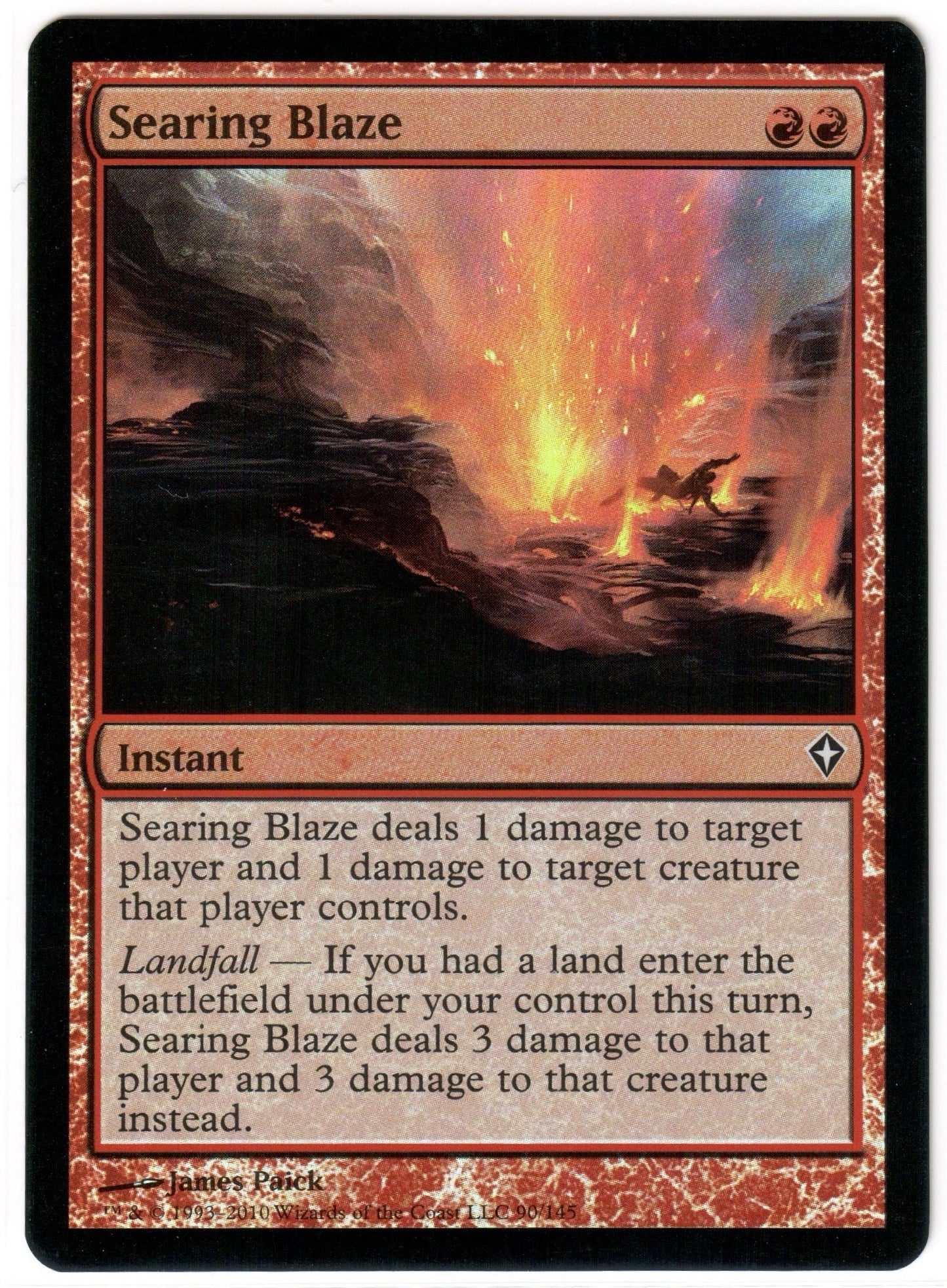 Magic the Gathering - Searing Blaze FOIL - Worldwake - Lightly Played