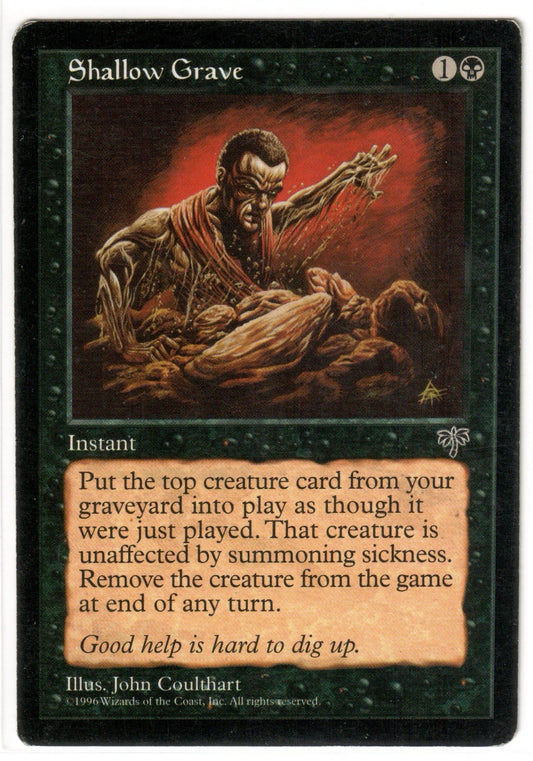 Magic the Gathering - Shallow Grave - RARE - Mirage - Lightly Played