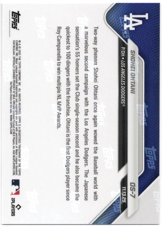 MLB - 2025 Topps NOW - Shohei Ohtani - 11/13/2025 - OS-7 - Mint