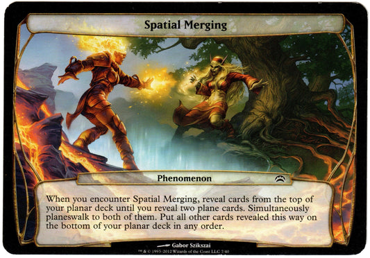 Magic the Gathering - Spatial Merging (Oversized) - Planechase 2012 - Lightly Played