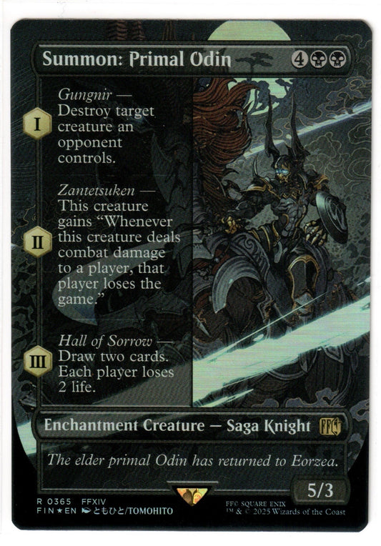 Magic the Gathering - Summon: Primal Odin Borderless FOIL - Final Fantasy - Mint