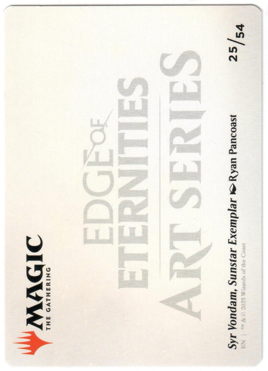 Magic the Gathering - Syr Vondam, Sunstar Exemplar Gold-Signature Stamped Art Card - Edge of Eternities - Mint