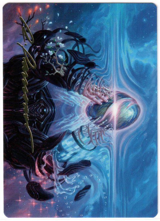 Magic the Gathering - The Endstone Gold-Signature Stamped Art Card- MYTHIC - Edge of Eternities - Mint