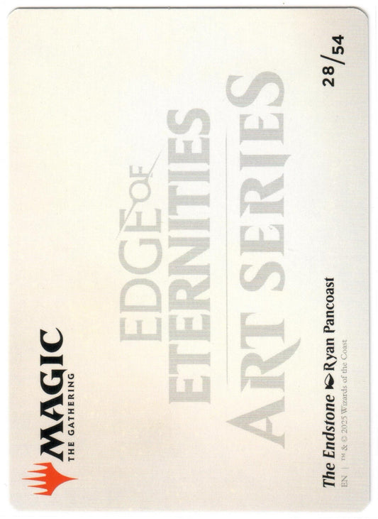 Magic the Gathering - The Endstone Gold-Signature Stamped Art Card- MYTHIC - Edge of Eternities - Mint