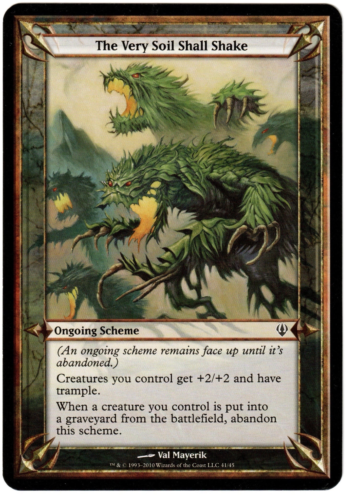 Magic the Gathering - The Very Soil Shall Shake (Oversized) - Archenemy - LP+/NM-