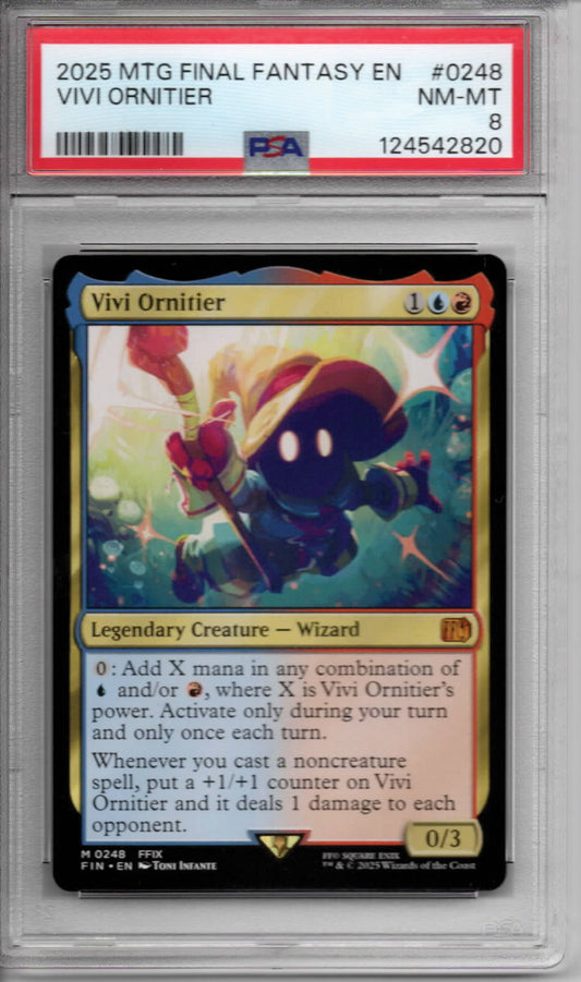 Magic the Gathering - Vivi Ornitier - Final Fantasy - 248 - Near Mint+/Mint - PSA 8