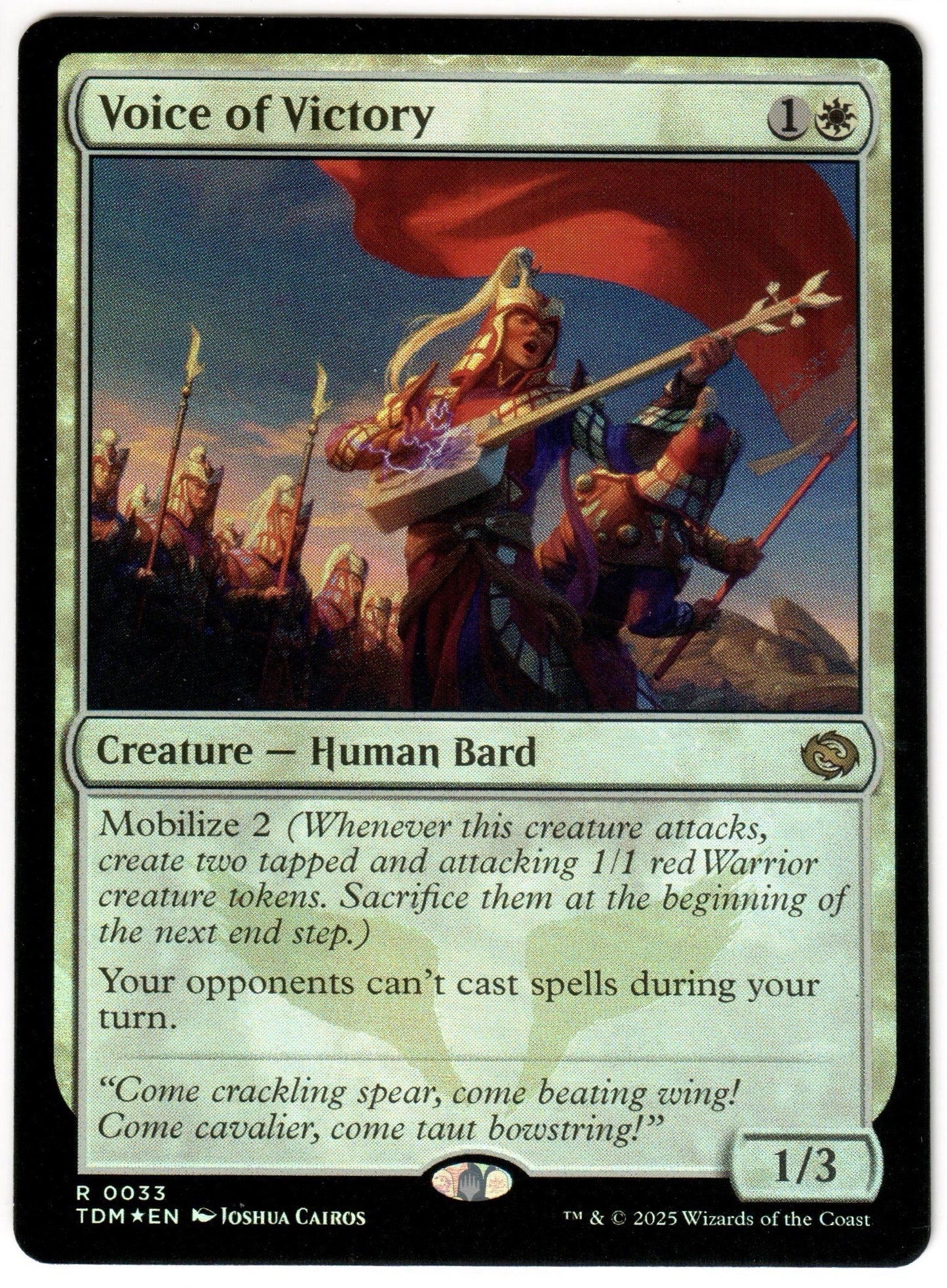 Magic the Gathering - Voice of Victory FOIL - RARE - Tarkir Dragonstorm - Mint