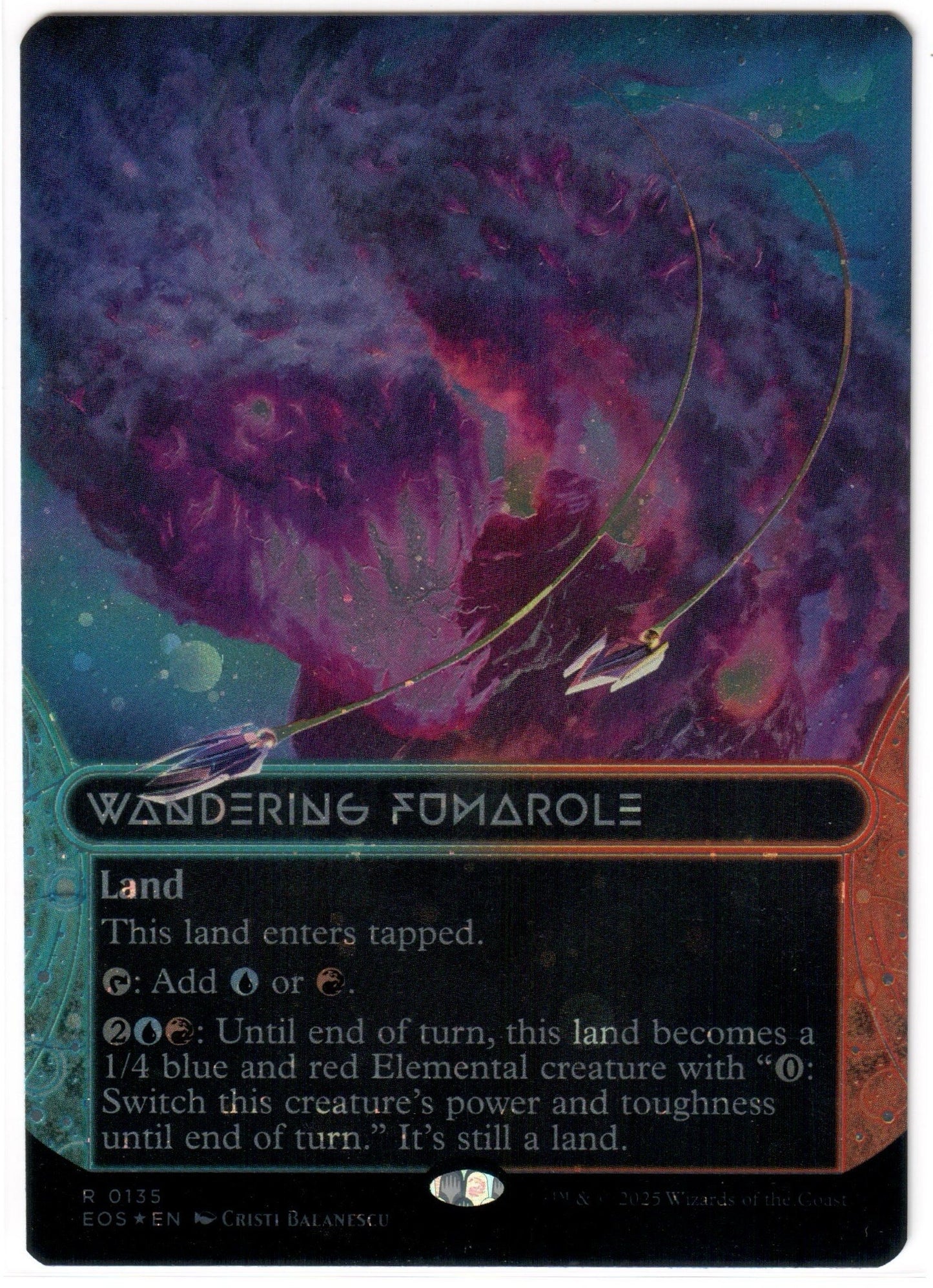 Magic the Gathering - Wandering Fumarole Borderless Galaxy Foil - MYTHIC - Edge of Eternities - Mint