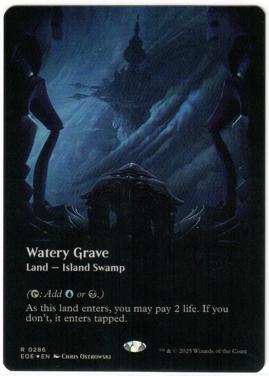 Magic the Gathering - Watery Grave Borderless - RARE - Edge of Eternities - Mint