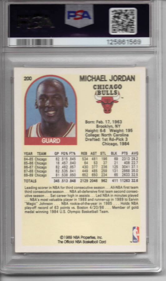 NBA - 1989 Hoops - Michael Jordan - #200 - NEAR MINT - PSA 7