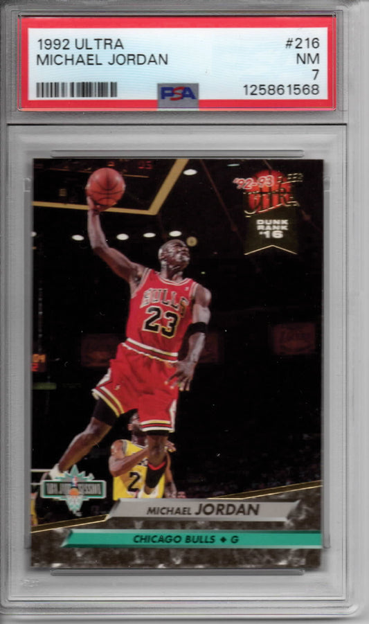 NBA - 1992 Ultra - Michael Jordan - #216 - NEAR MINT - PSA 7