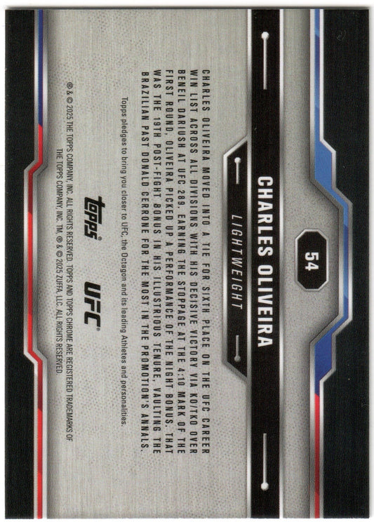 UFC - 2025 Topps Chrome - Charles Oliveira - #54 - NM