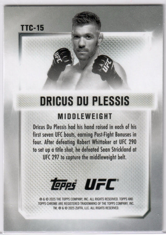 UFC - 2025 Topps Chrome - Dricus du Plessis - TOP OF THE CLASS - #TTC-15 - NM
