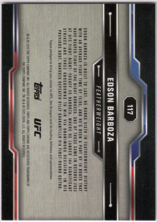 UFC - 2025 Topps Chrome - Edson Barboza - X-FRACTOR - #117 - NM