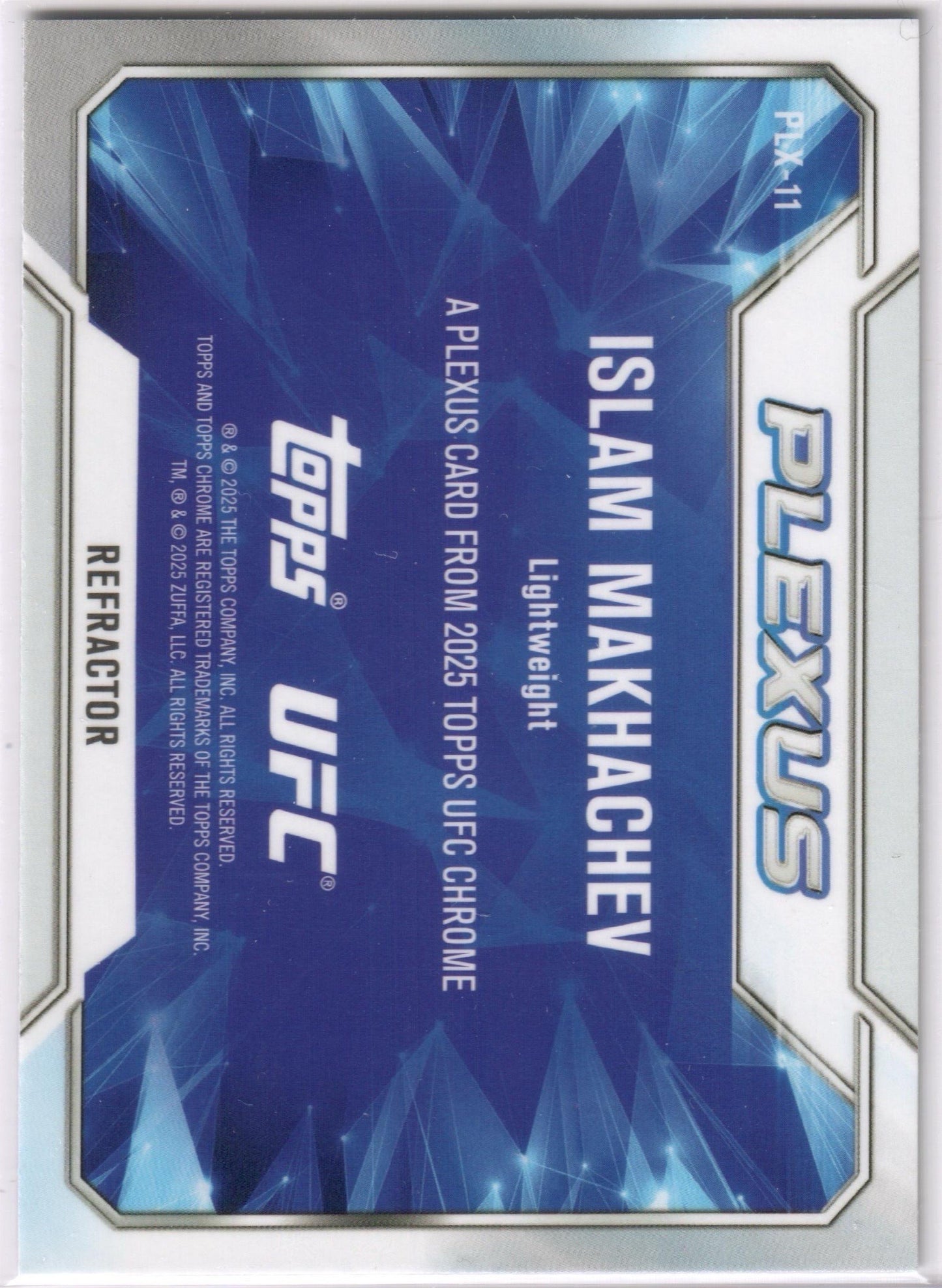UFC - 2025 Topps Chrome - Islam Makhachev - PLEXUS - PLX-11 - NM