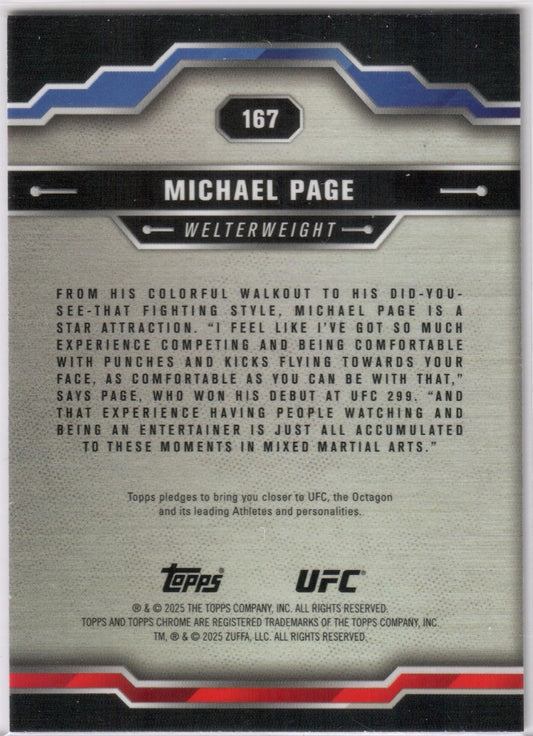 UFC - 2025 Topps Chrome - Michael Page - SEPIA REFRACTOR - #167 - NM