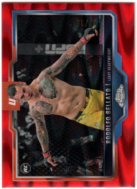 UFC - 2025 Topps Chrome - Rodolfo Bellato - SERIALIZED (7/10) Red Wave - #194 - Mint