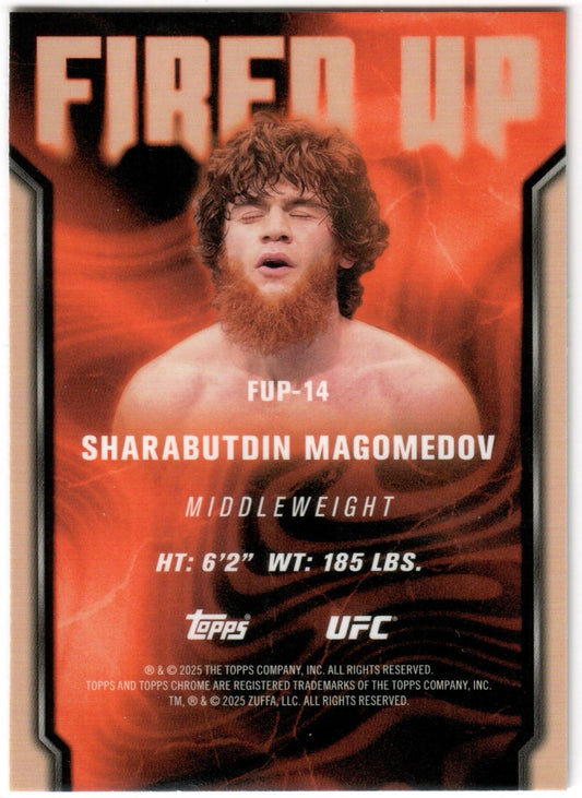 UFC - 2025 Topps Chrome - Sharabutdin Magomedov - FIRED UP - #FUP-14 - NM