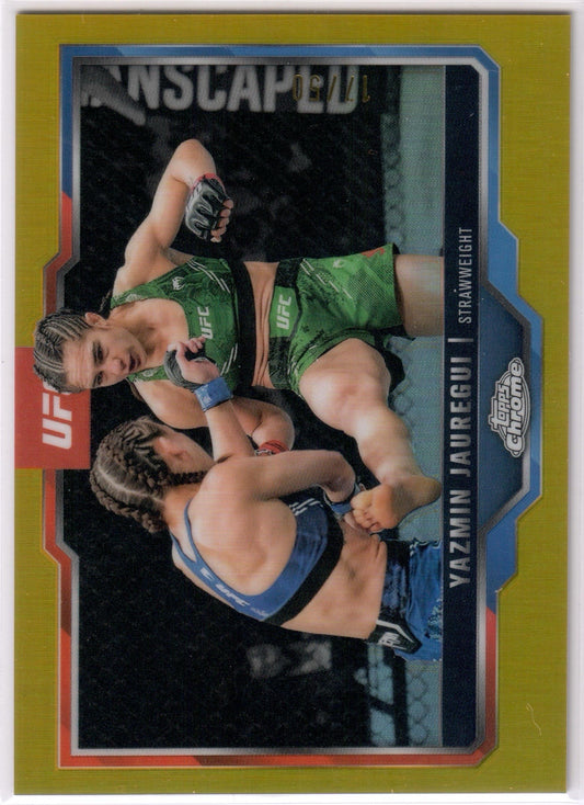 UFC - 2025 Topps Chrome - Yazmin Jauregui - SERIALIZED (17/50) Gold Refractor - #50 - NM