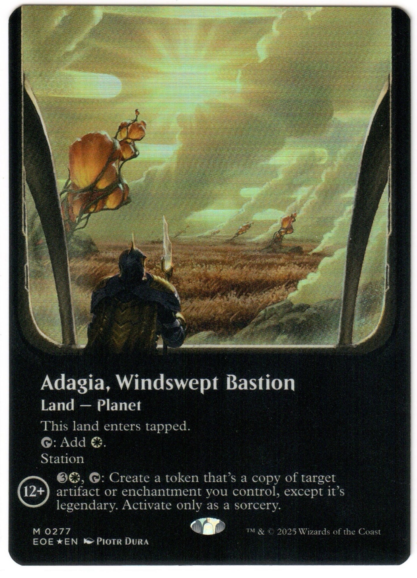 Magic the Gathering - Adagia, Windswept Bastion Borderless Foil - MYTHIC - Edge of Eternities - Mint